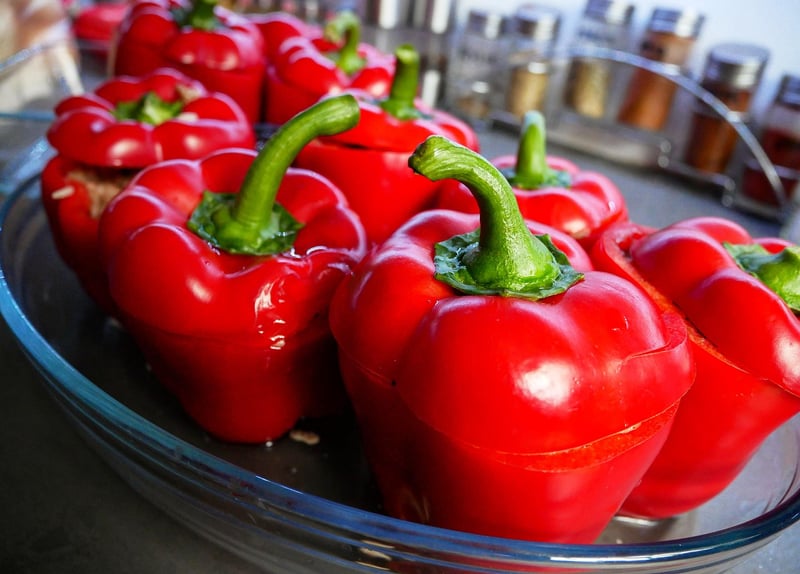 Quinoa and Black Bean Stuffed Bell Peppers